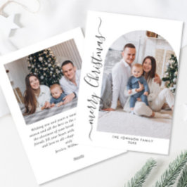 Enkelt Elegant Snyggt 2 PHOTO-jul Hälsning Julkort