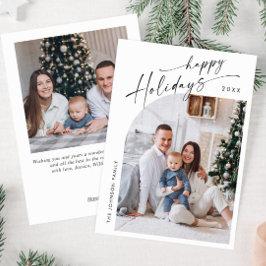 Enkelt Elegant Snyggt 2 PHOTO-jul Hälsning Julkort