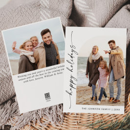 Enkelt Elegant Snyggt 2 PHOTO-jul Hälsning Julkort