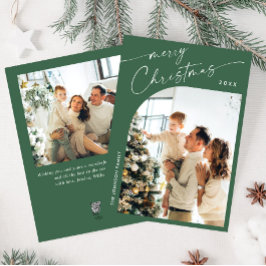 Enkelt Elegant Snyggt 2 PHOTO-jul Hälsning Julkort