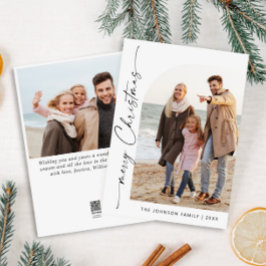 Enkelt Elegant Snyggt 2 PHOTO-jul Hälsning Julkort