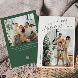 Enkelt Elegant Snyggt 2 PHOTO-jul Hälsning Julkort