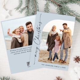 Enkelt Elegant Snyggt 2 PHOTO-jul Hälsning Julkort