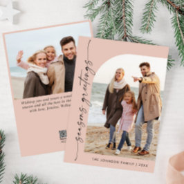 Enkelt Elegant Snyggt 2 PHOTO-jul Hälsning Julkort