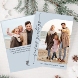 Enkelt Elegant Snyggt 2 PHOTO-jul Hälsning Julkort