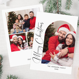 Enkelt Elegant Snyggt 4 PHOTO-jul Hälsning Julkort