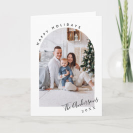 Enkelt Elegant Snyggt 5 PHOTO-jul Hälsning Helgkort