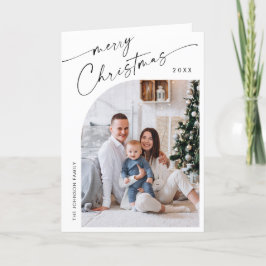 Enkelt Elegant Snyggt 5 PHOTO-jul Hälsning Helgkort