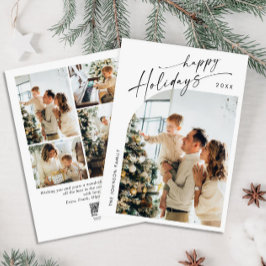 Enkelt Elegant Snyggt 5 PHOTO-jul Hälsning Julkort