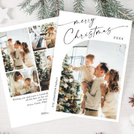 Enkelt Elegant Snyggt 5 PHOTO-jul Hälsning Julkort