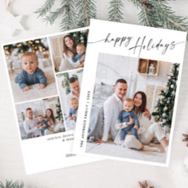 Enkelt Elegant Snyggt 5 PHOTO-jul Hälsning Julkort