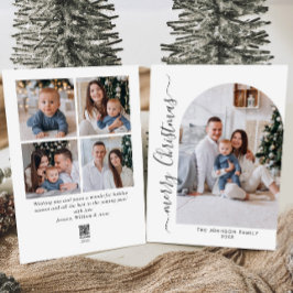 Enkelt Elegant Snyggt 5 PHOTO-jul Hälsning Julkort