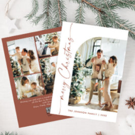 Enkelt Elegant Snyggt 5 PHOTO-jul Hälsning Julkort