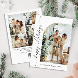 Enkelt Elegant Snyggt 5 PHOTO-jul Hälsning Julkort