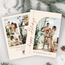 Enkelt Elegant Snyggt 5 PHOTO-jul Hälsning Julkort