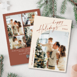 Enkelt Elegant Snyggt 5 PHOTO-jul Hälsning Julkort