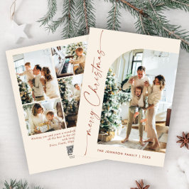 Enkelt Elegant Snyggt 5 PHOTO-jul Hälsning Julkort