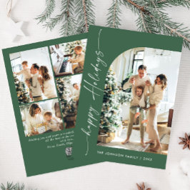 Enkelt Elegant Snyggt 5 PHOTO-jul Hälsning Julkort