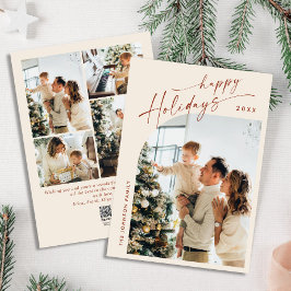 Enkelt Elegant Snyggt 5 PHOTO-jul Hälsning Julkort