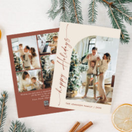 Enkelt Elegant Snyggt 5 PHOTO-jul Hälsning Julkort