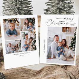 Enkelt Elegant Snyggt 5 PHOTO-jul Hälsning Julkort