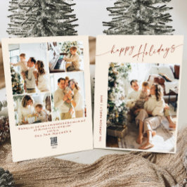 Enkelt Elegant Snyggt 5 PHOTO-jul Hälsning Julkort