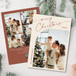 Enkelt Elegant Snyggt 5 PHOTO-jul Hälsning Julkort