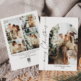 Enkelt Elegant Snyggt 5 PHOTO-jul Hälsning Julkort