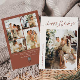 Enkelt Elegant Snyggt 5 PHOTO-jul Hälsning Julkort