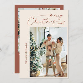 Enkelt Elegant Snyggt 5 PHOTO-jul Hälsning Julkort