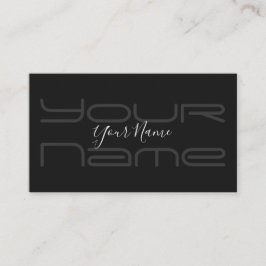 Enkelt elegant svart och grått rent affärskort visitkort