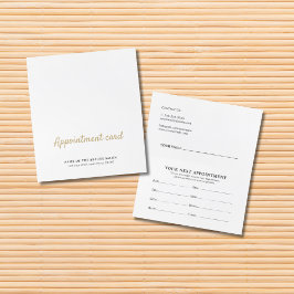 Enkelt Elegant - vitaktigt avtalskort Tidsbeställning Kort