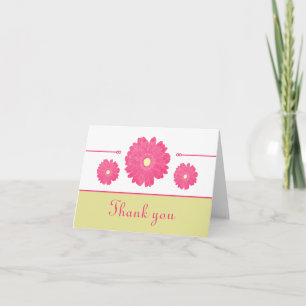 Enkelt Eleganta Gerbera Tusenskönor Tackkort