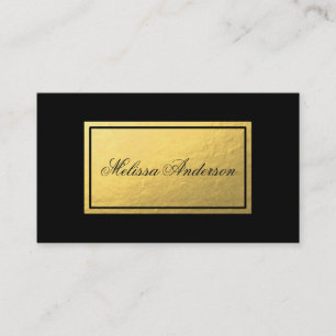 Enkelt & elegantt guld omkullkastar den svart visitkort
