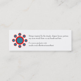 enkelt elegantt hennamönster mini visitkort