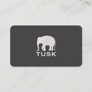 Enkelt Elephant Black-Affärskort Visitkort