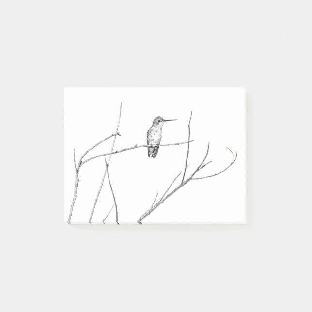 Enkelt en Hummingbird på en pinne Post-it Block (Framsida)