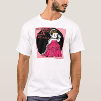 Enkelt en pojke i en klänning t shirt