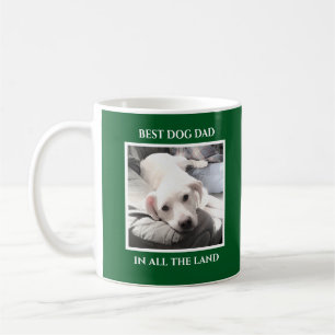 Enkelt ett foto bästa Pappa Cute Hund Mörk grönt Kaffemugg