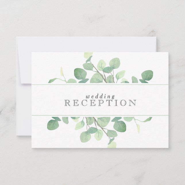 Enkelt Eucalyptus Greenery Wedding Card OSA Kort (Framsida)