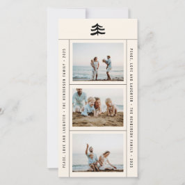 Enkelt Evergreen Multi-Photo Helgdag Card