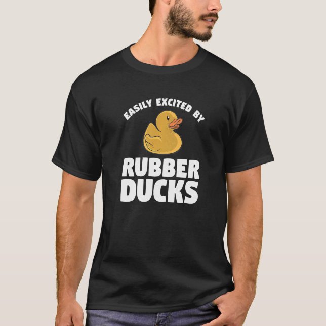 Enkelt exciterad av Rubber Ankor för ett Anka T Shirt (Framsida)