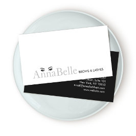 Enkelt Eyelash-tillägg och Brow Specialist Visitkort