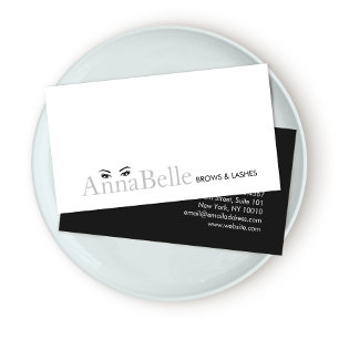 Enkelt Eyelash-tillägg och Brow Specialist Visitkort
