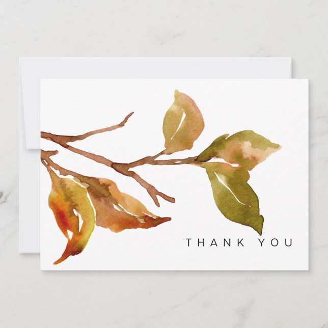 Enkelt Fall Foliage Funeral Tack Kort (Framsida)