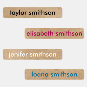 Enkelt Färg Basic - lägg till din namnskola Klistermärke