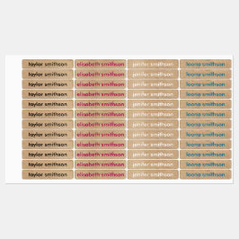 Enkelt Färg Basic - lägg till din namnskola Klistermärke