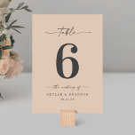 Enkelt Färg Champagne Gult Guld Bröllop Bordsnummer<br><div class="desc">Enkelt Färg Champagne Gult Guld Bröllopsmottagning under Bordsnummer. Det här moderna Bord-kortet för chic är enkelt klassiskt och elegant med oformaterad bakgrund färg och en söt namnteckning skriptcalligrafteckensnitt med svan. Visas i den nya Colorway. Finns i flera alternativ för färg eller kan redigera färger i redigeraren (klicka på anpassa ytterligare...</div>