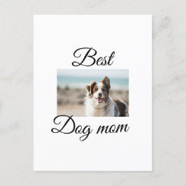 Enkelt färgat djur tillför namn foto hund mamma-gå vykort