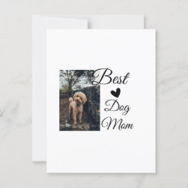 Enkelt färgat djur tillför namn foto hund mamma-gå vykort